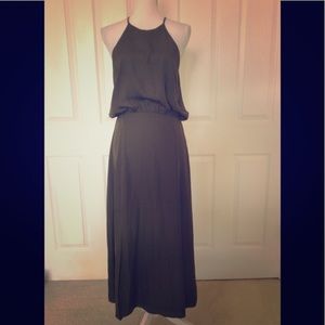 Anthropologie dRA olive green maxi dress
